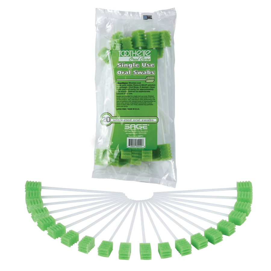 Sage Toothette Oral Care Plus Swabs Untreated - Each (1