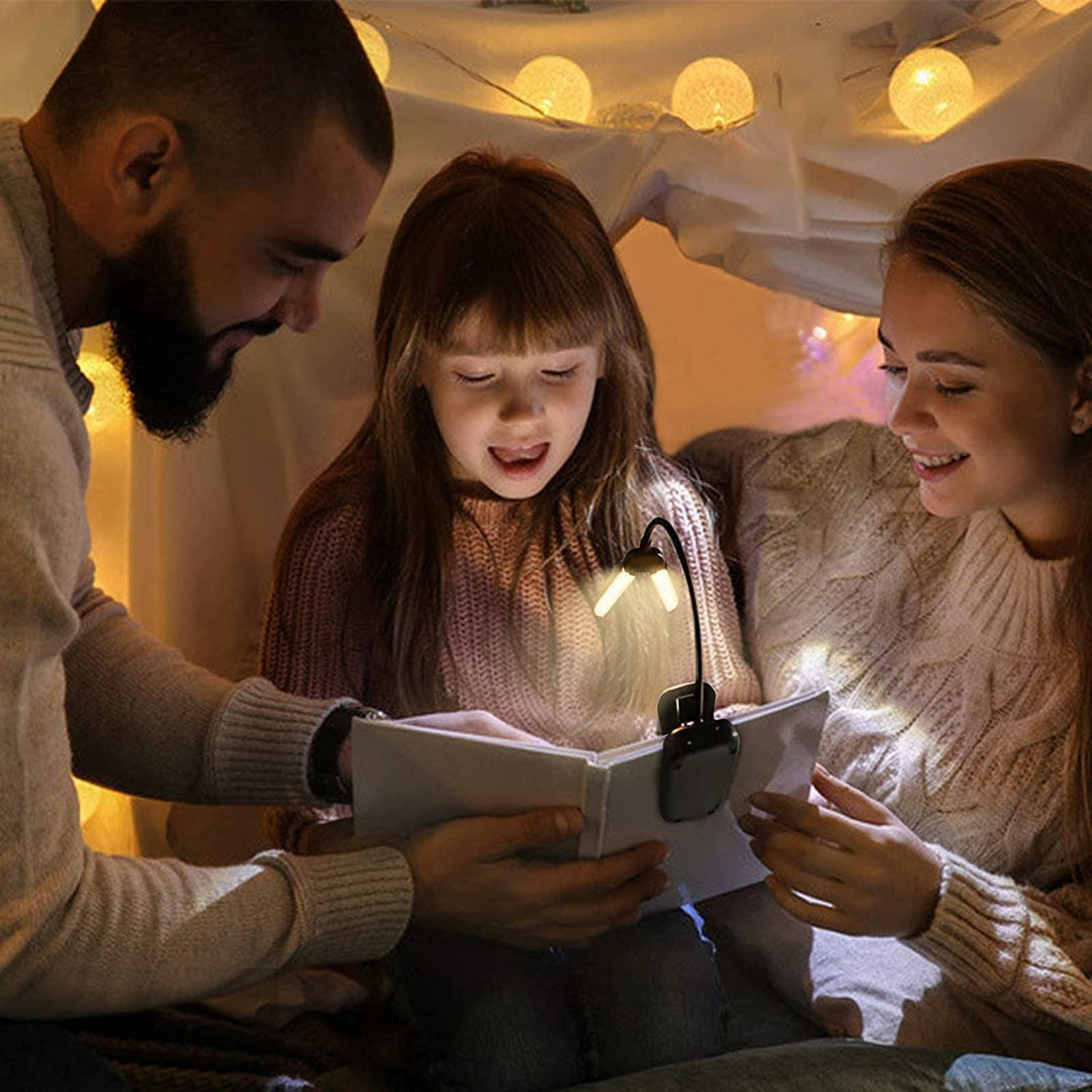 14 LED Rechargeable Book Light for Reading at Night, Eye-Care Reading Light for Books in Bed, 180° Adjustable Clip on Book Light, 3 Color Temperatures, Lightweight, Present for Book Lovers