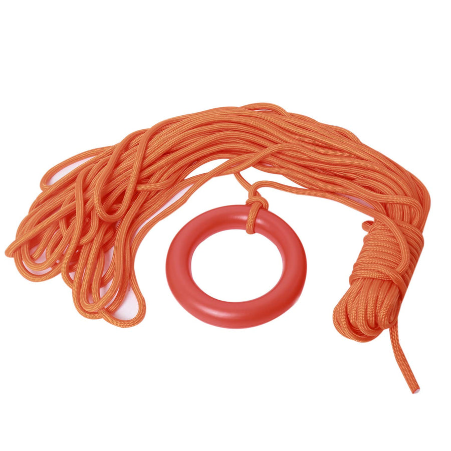 8mm x 30m Floating Water Life Saving Rope with Orange Bracelet for Diving Snorkeling Water Sports Rescue