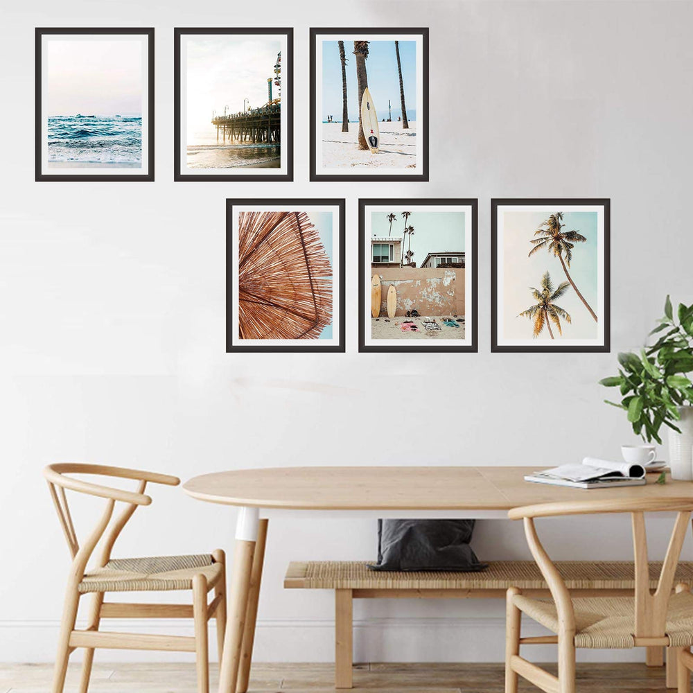 Summer California Scenery Beach Palm Coastal Wall Art P