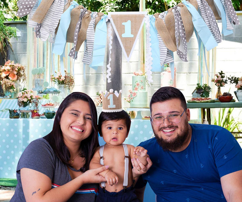 High Chair Banner For 1st Birthday - First Birthday Decorations For Photo Booth Props, Birthday Souvenir and Gifts For Kids,Birthday Package for Baby (BABY BOY)