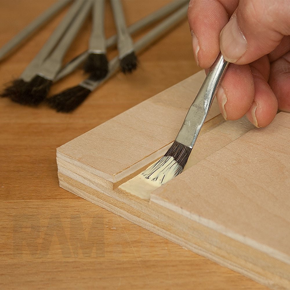 Acid Brushes - 12 Count 3/8 Inch Horsehair Acid Flux Brushes, Disposable Glue Brushes for Woodworking, Epoxy Brushes for Resin, Great for Crafting, Soldering, in The Home, and School, or Shop