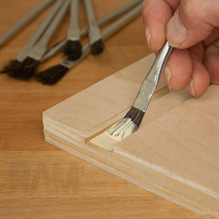 Acid Brushes - 12 Count 3/8 Inch Horsehair Acid Flux Brushes, Disposable Glue Brushes for Woodworking, Epoxy Brushes for Resin, Great for Crafting, Soldering, in The Home, and School, or Shop