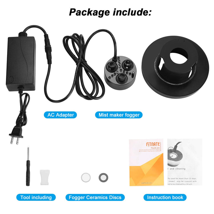 FITNATE Three-Head Mist Maker, Larger Fogger with 12 LE