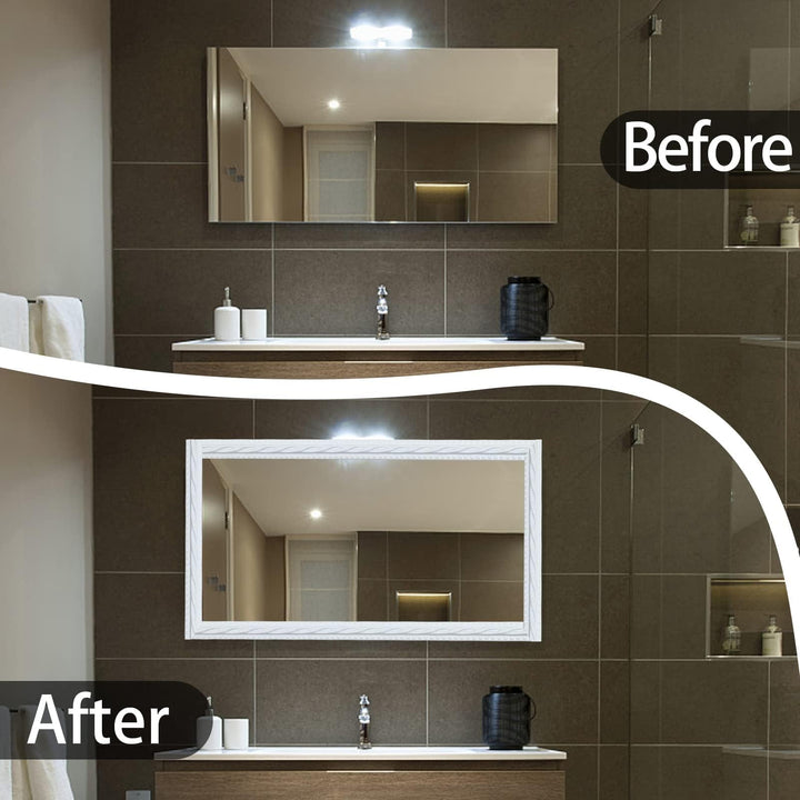 Molding Trim Wall Trim, 16.4 Feet Self-Adhesive Flexible DIY Peel and Stick Crown Molding Ceiling Molding Suitable for Mirror Edge, TV Background Wall, Home Wall Decor (White)