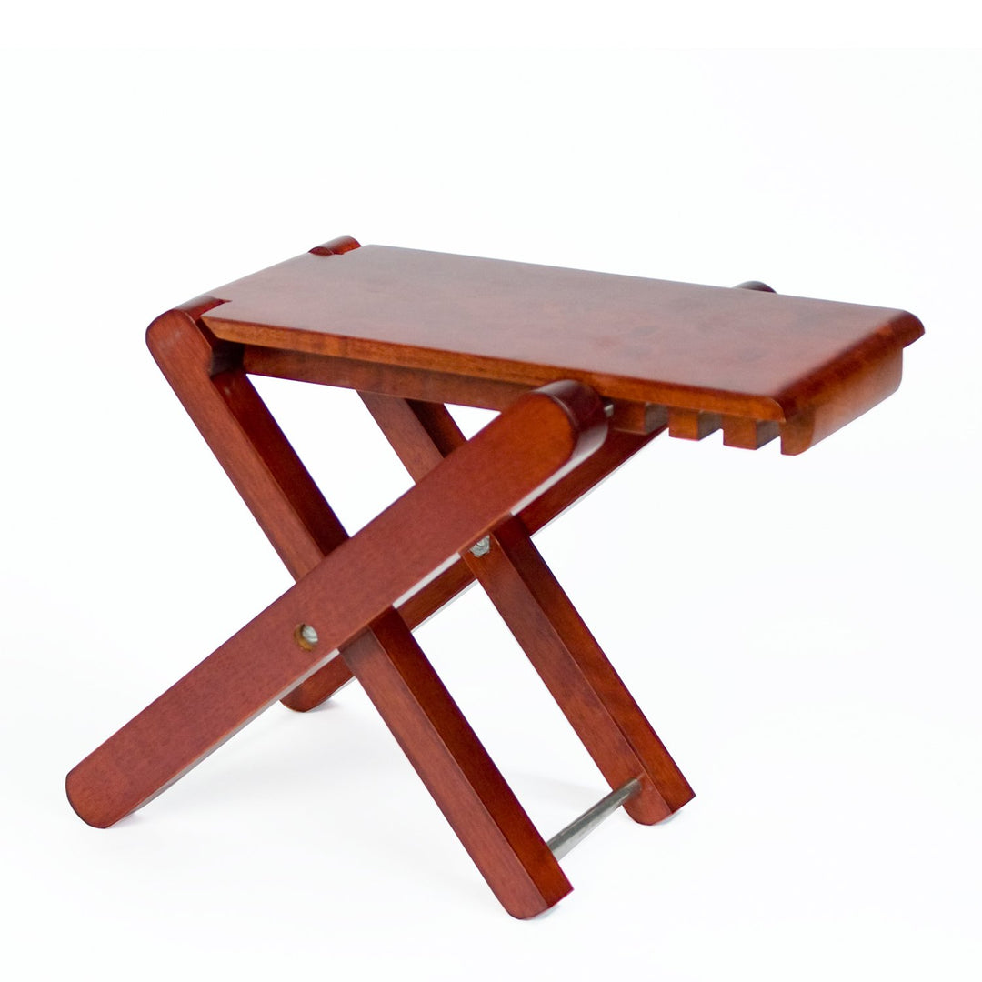 Folding Wood Folding Footstool (Rosewood) Guitar Stool