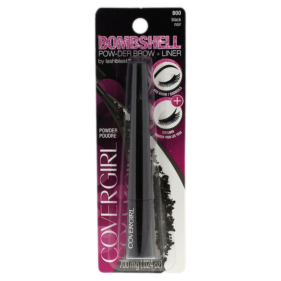 Bombshell POW-der Brow &amp; Liner Eyebrow Powder Black 800, .24 oz (packaging may vary)