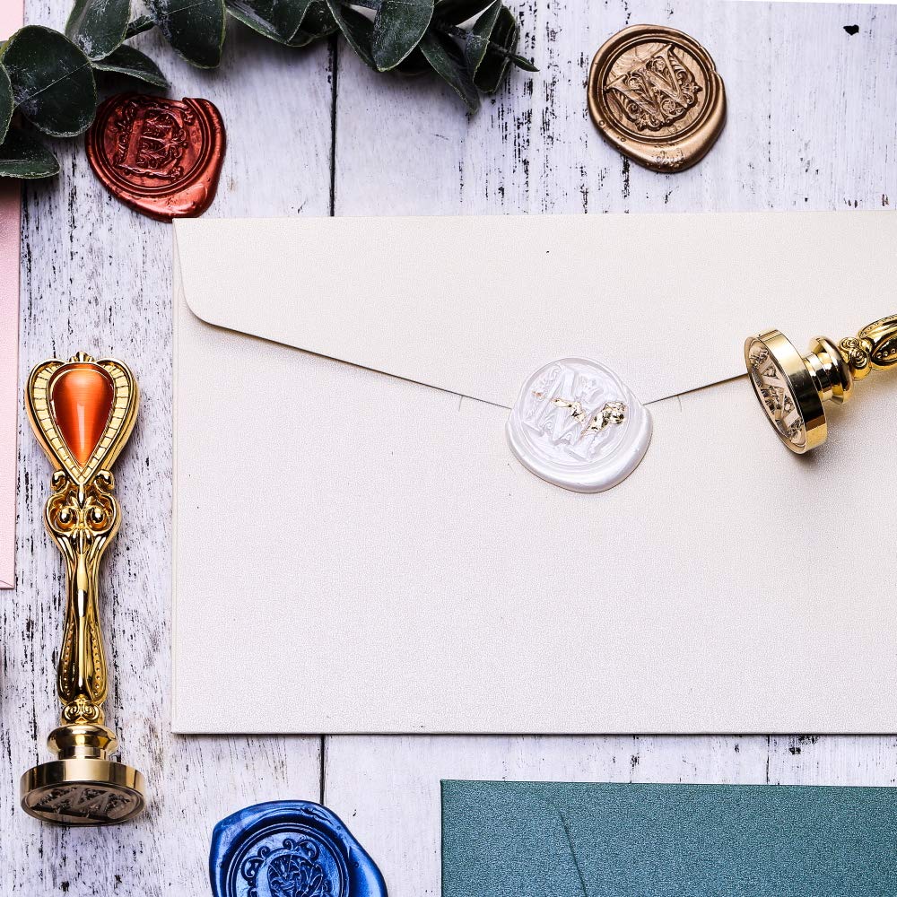 Letter N Sealing Wax Stamp, Retro Alphabet Wax Seal Stamp, Gold