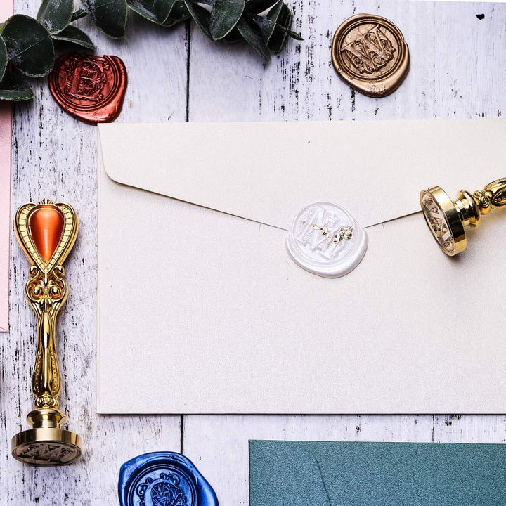 Letter N Sealing Wax Stamp, Retro Alphabet Wax Seal Stamp, Gold