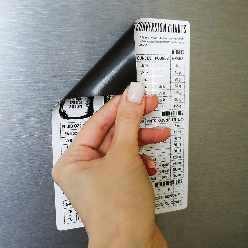 Vinyl Magnetic Measurement Conversion Chart for Kitchen, Refrigerator Magnets for Fridge, Magnetic Conversion Table for Home Kitchens, Perfect Cookbook Accessory