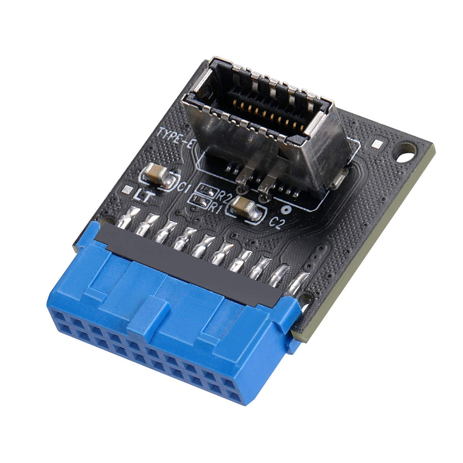 Computer Mainboard USB 3.0 Front 19PIN to 3.1 Type-C Front Panel Header Type-E Adapter 20 to 19 Pin Expansion Card