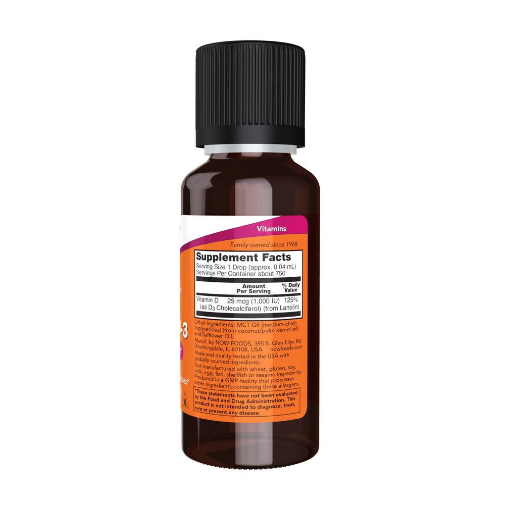 NOW Foods Supplements, Liquid Vitamin D-3, Extra Streng