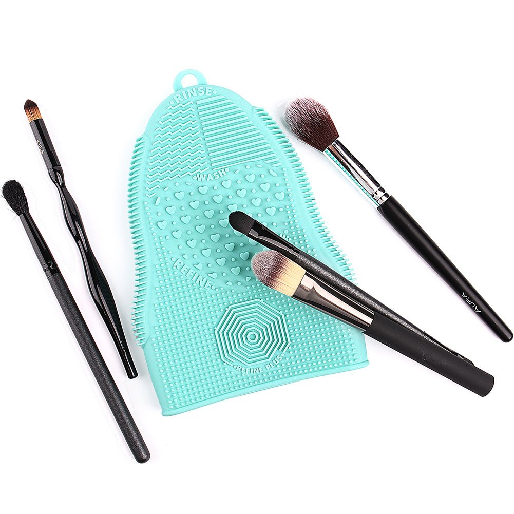 Makeup Brush Cleaner Glove Mat Mitt Silicone Cosmetic Cleaning Scrubber Tool Face Brushes.