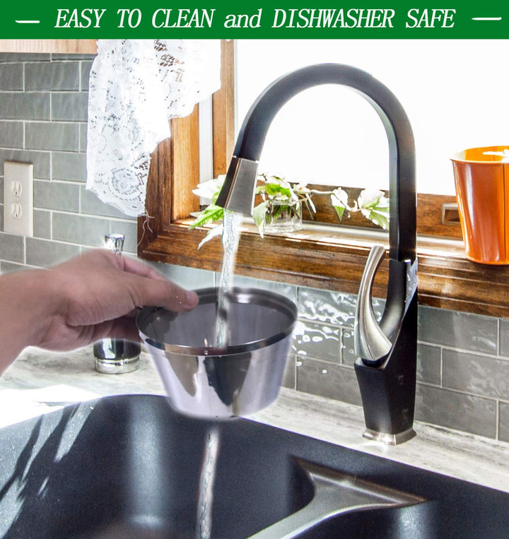 Stainless Steel Reusable Coffee Filters Basket 8-12 Cup Sturdy Permanent Coffee Filter fit for Mr. Coffee Black &amp; Decker Coffee Makers