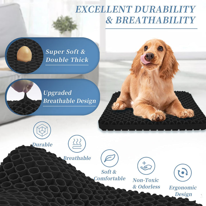 Extra-Large Gel Seat Cushion, Breathable Honeycomb Design Pain Relief Egg Seat Cushion - Home Office Chair Cars Wheelchair