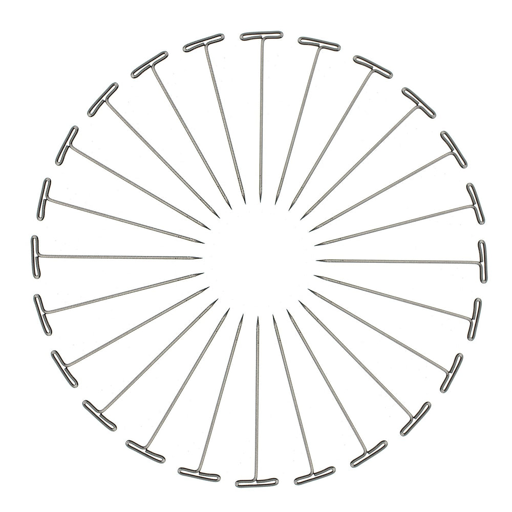 Teekia 100 Pieces Stainless Steel Wig T-Pins, 53mm/2 in