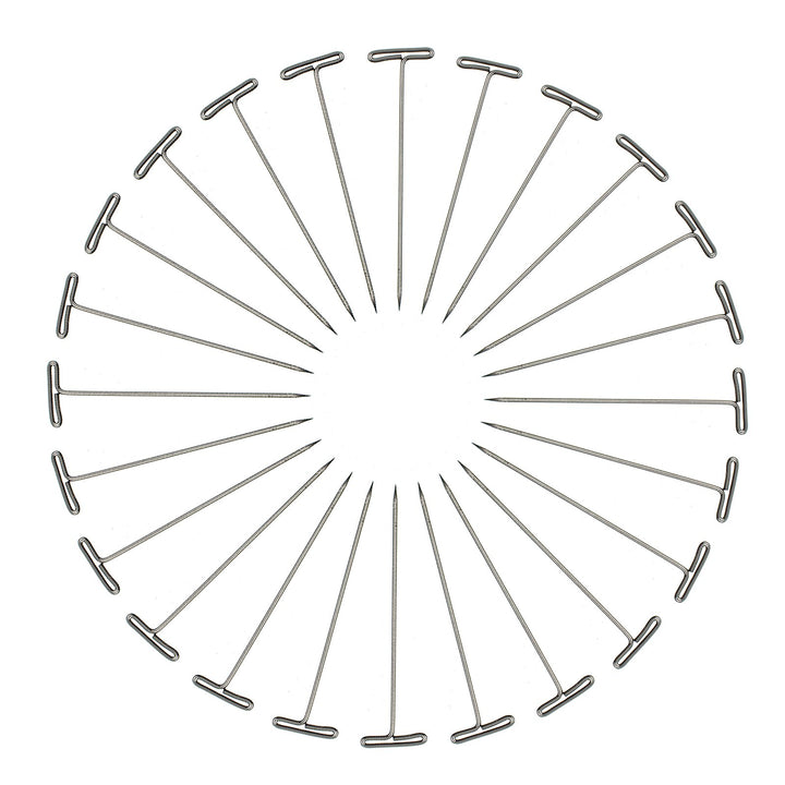 Teekia 100 Pieces Stainless Steel Wig T-Pins, 53mm/2 in