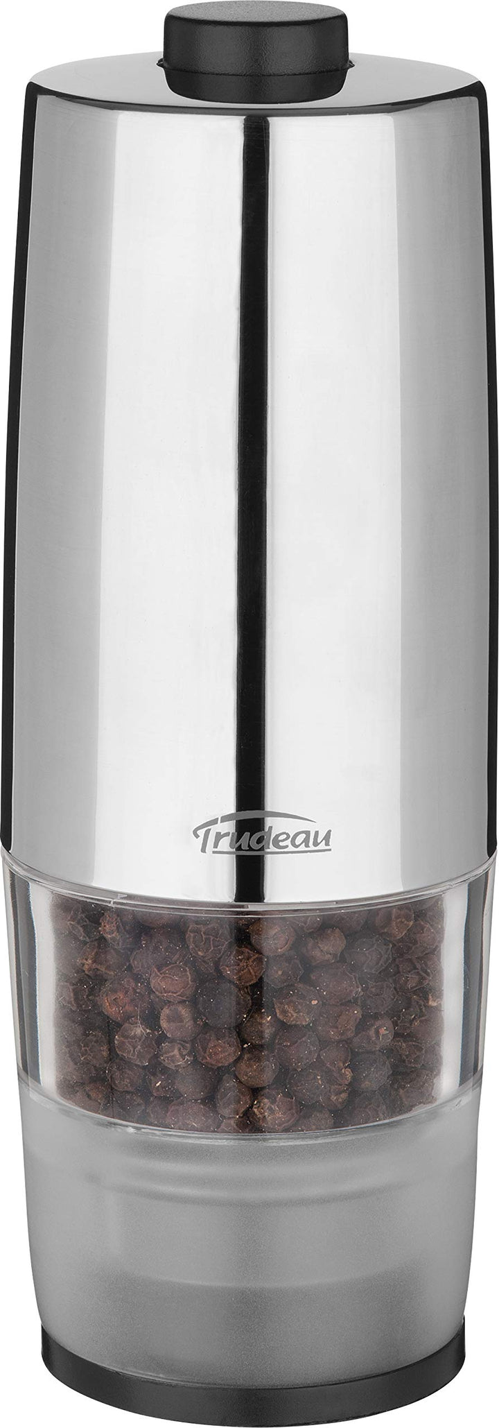 One-Hand Battery Operated Pepper Mill, Stainless Steel Finish 7 by 2