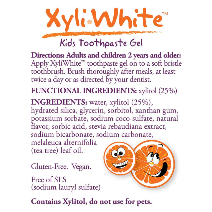 Now Foods Kid&#39;s Xyliwhite Toothpaste, Orange, 3