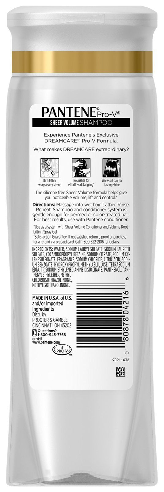 Pro V Fine Hair Sheer Volume Shampoo 12.6 Oz