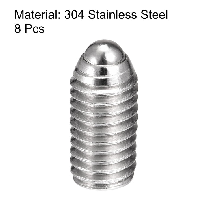 Ball Point Set Screws, M8 x 16mm 304 Stainless Steel Metric Spring Hex Socket Screw 8pcs