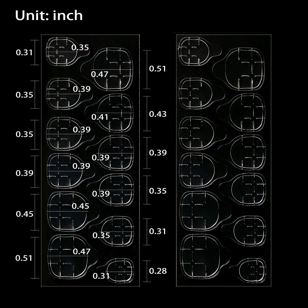 1200pcs (50 Sheets) Adhesive Tabs Waterproof Breathable Double-sided Jelly Nail Sticker Super Sticky False Nail Glue Sticker Transparent Flexible for Manicure