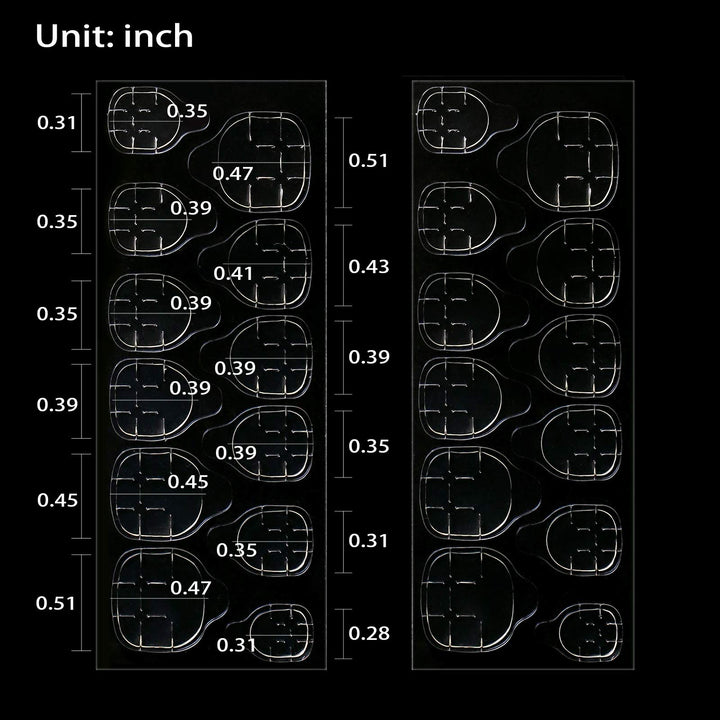 1200pcs (50 Sheets) Adhesive Tabs Waterproof Breathable Double-sided Jelly Nail Sticker Super Sticky False Nail Glue Sticker Transparent Flexible for Manicure