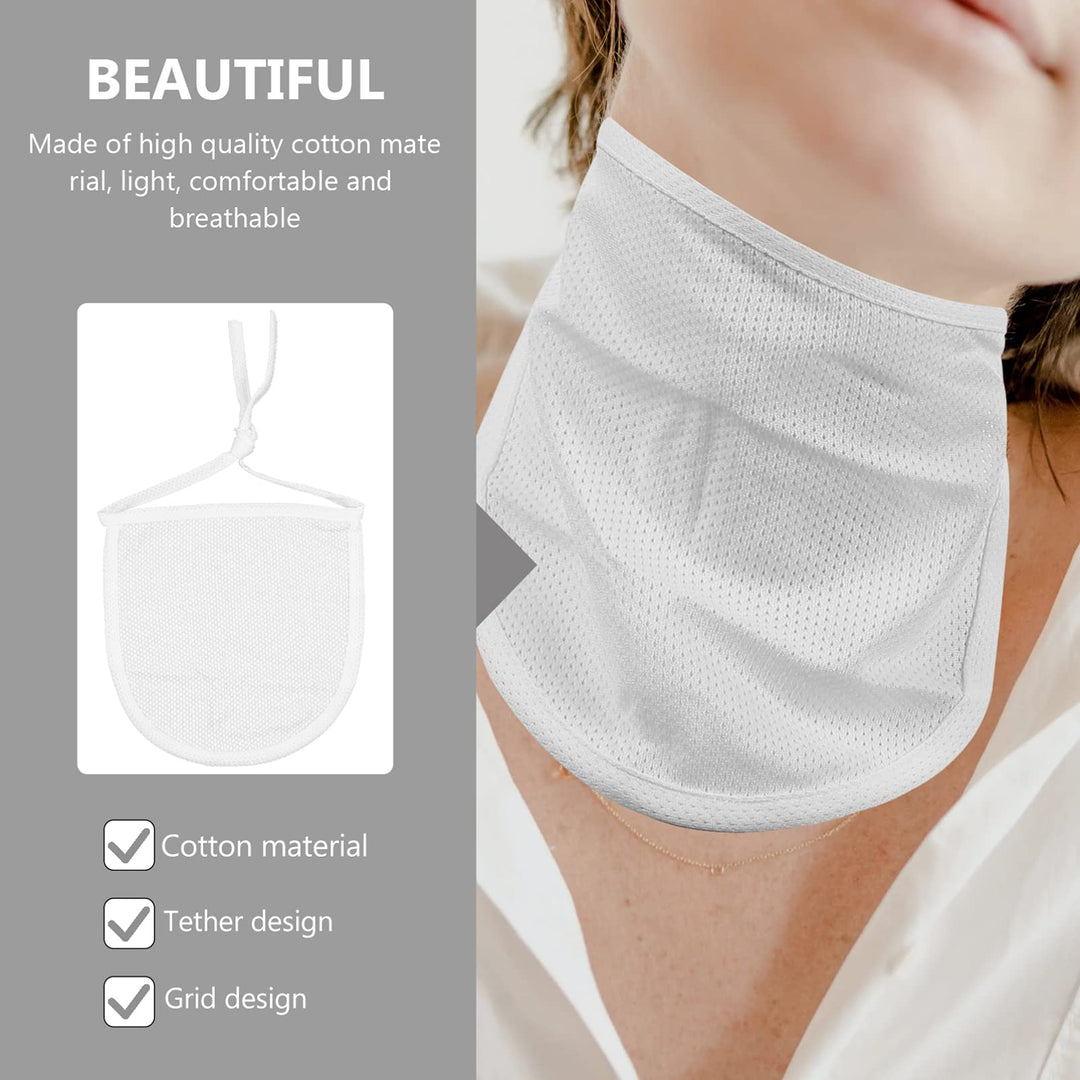 EXCEART 2pcs Neck Stoma Cover Neck Trach Shield Dust- Proof Breathable Neck Trach Cover Wound Dressing Protector Guard for Laryngectomy Home Travel (White)