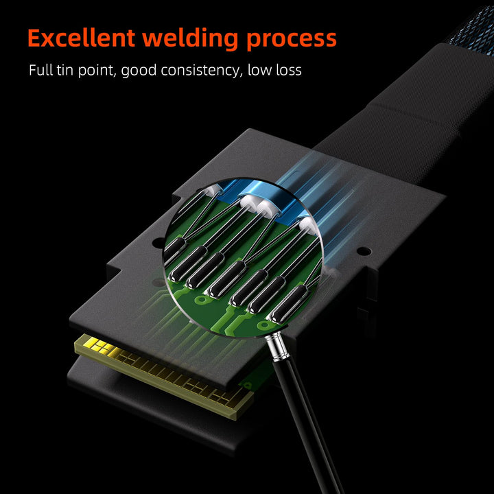 Mini SAS to 4 SATA Cable, 36 Pin SFF 8087 Host/Controller to 7 Pin SATA Target/Backplane, Compatible with PERC H310, RAID Controller 3Feet(2 Pack)