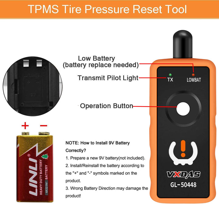 Arozk TPMS relearn Tool GL-50448 TPMS Reset Tool for GM