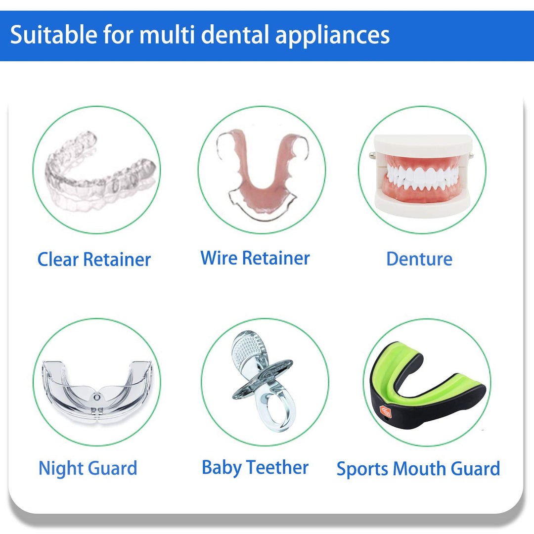 Retainer Cleaner Tablets 120 Tablets - 4 Months Supply, Cleaning Tablets for Denture Aligners Invisalign, Mouth Guard Night Guard Cleaner Tablets, Remove Odors Discoloration Stains&amp; Plaque, Mint