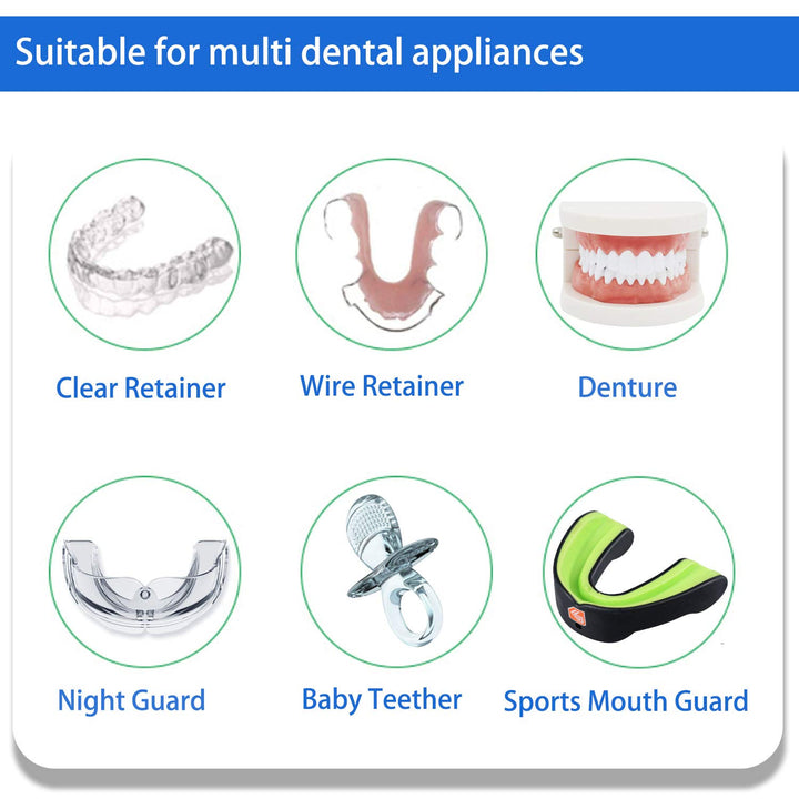Retainer Cleaner Tablets 120 Tablets - 4 Months Supply, Cleaning Tablets for Denture Aligners Invisalign, Mouth Guard Night Guard Cleaner Tablets, Remove Odors Discoloration Stains&amp; Plaque, Mint
