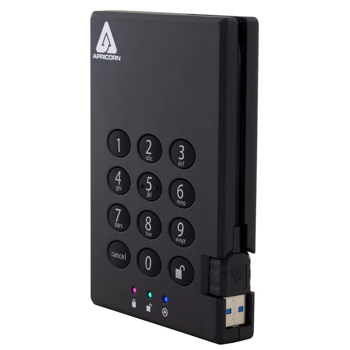 1TB Aegis Padlock USB 3.0 256-bit AES XTS Hardware Encrypted Portable External Hard Drive (A25-3PL256-1000)