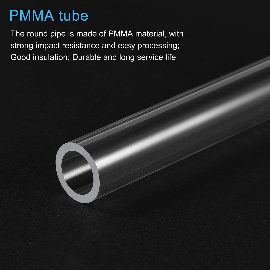 MECCANIXITY Acrylic Pipe Rigid Round Tube Clear 9mm(3/8