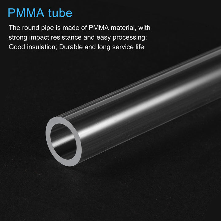 MECCANIXITY Acrylic Pipe Rigid Round Tube Clear 9mm(3/8
