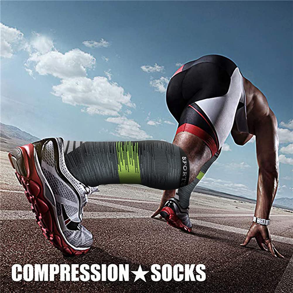 Compression Socks for Women &amp; Men Circulation (3 Pairs) 15-20 mmHg is Best Athletic for Running, Flight Travel, Support, Cycling, Pregnant - Boost Performance, Durability (L/XL,Multi 24)