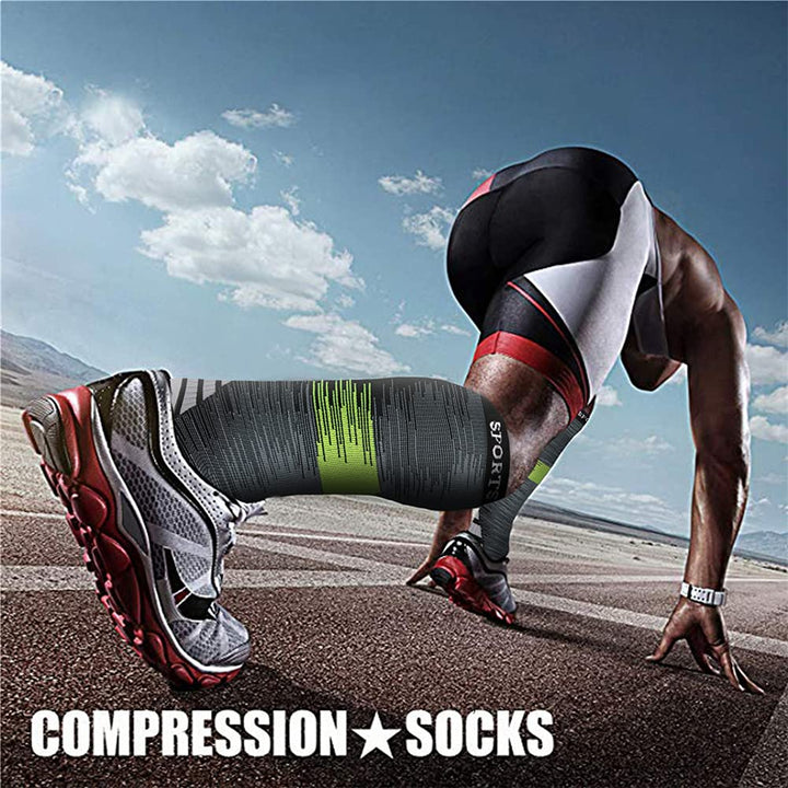 Compression Socks for Women &amp; Men Circulation (3 Pairs) 15-20 mmHg is Best Athletic for Running, Flight Travel, Support, Cycling, Pregnant - Boost Performance, Durability (L/XL,Multi 24)