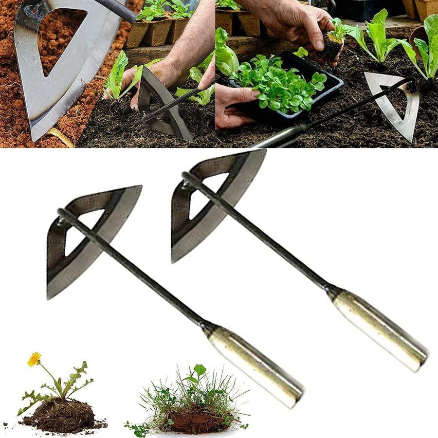 Garden Tools Hollow Hoe, All-Steel Hardened Hollow Hoe,