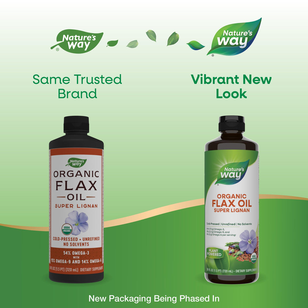 Nature's Way Organic Flax Oil Super Lignan, Cold-Pr