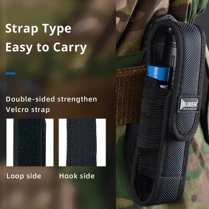 WUBEN Tactical Flashlight Nylon Holster, Adjustable Hea