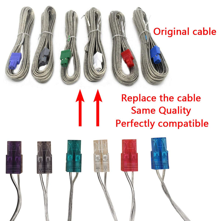 ExploreHome Set of 6 Replacement Speaker Wire Cord Cabl