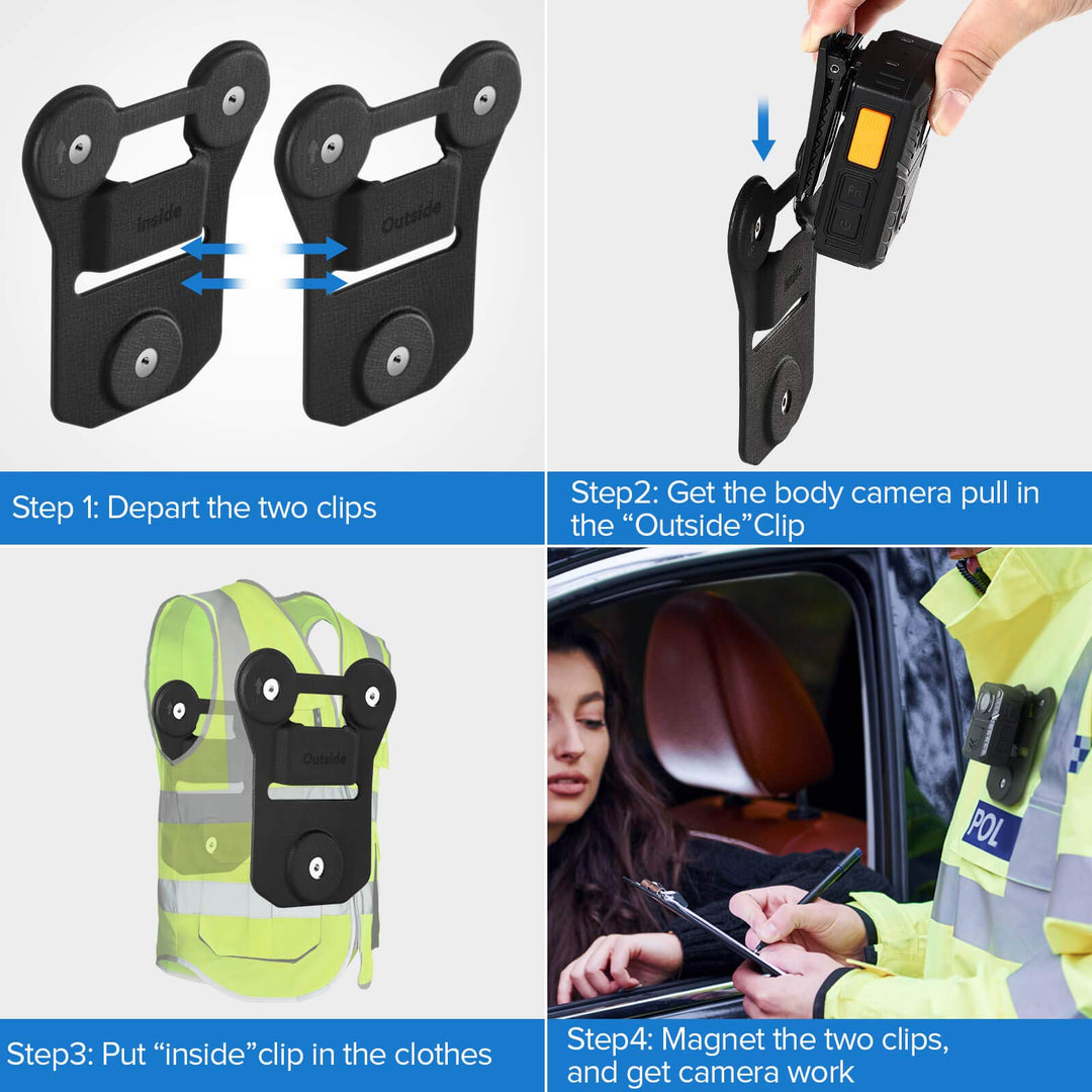 BOBLOV Body Camera Magnet Mount, 6pcs/8pcs Magnets Opti