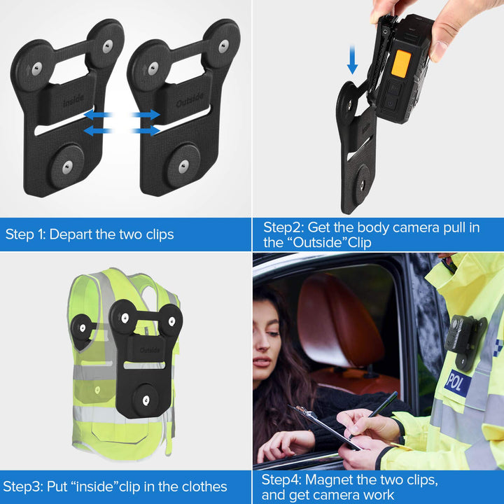 BOBLOV Body Camera Magnet Mount, 6pcs/8pcs Magnets Opti