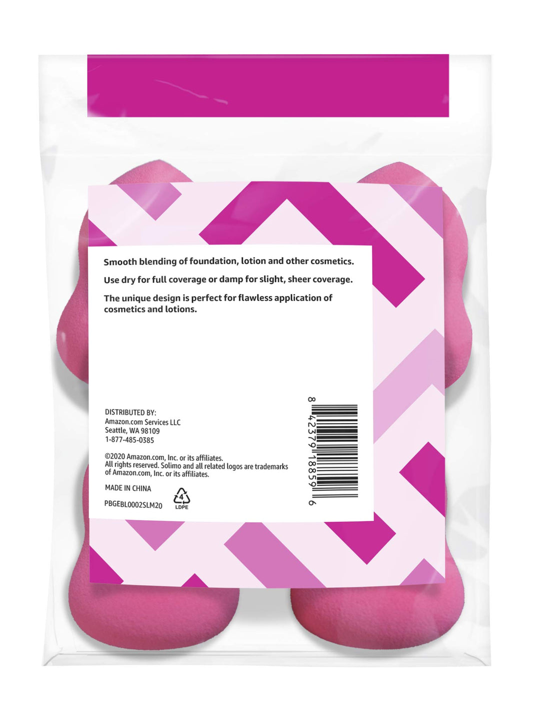 Amazon Brand - Large Blending Sponge 4-pack