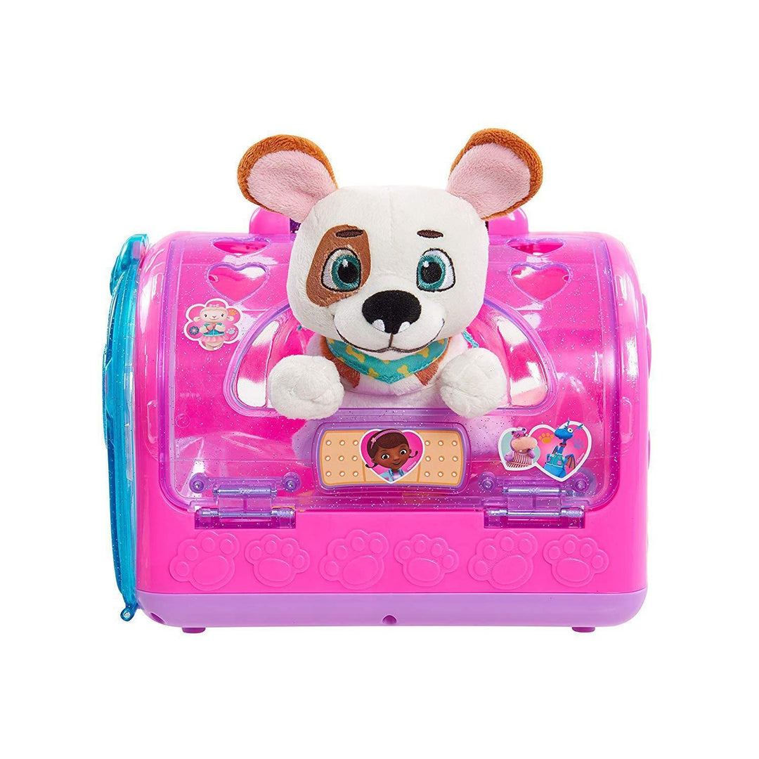 Doc McStuffins Pet Rescue On-the-Go Carrier with Accessories, 7-pieces, Oliver, Pretend Play, Kids Toys for Ages 3 Up by Just Play