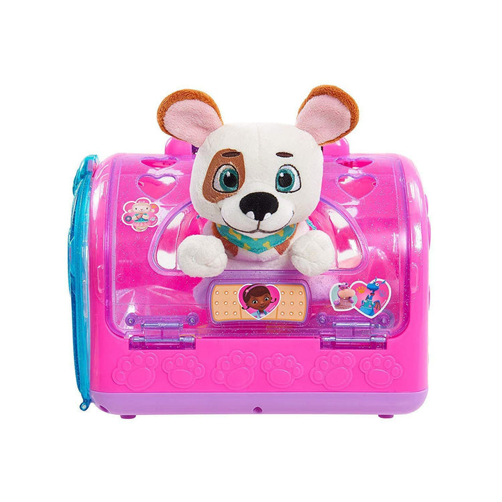Doc McStuffins Pet Rescue On-the-Go Carrier with Accessories, 7-pieces, Oliver, Pretend Play, Kids Toys for Ages 3 Up by Just Play