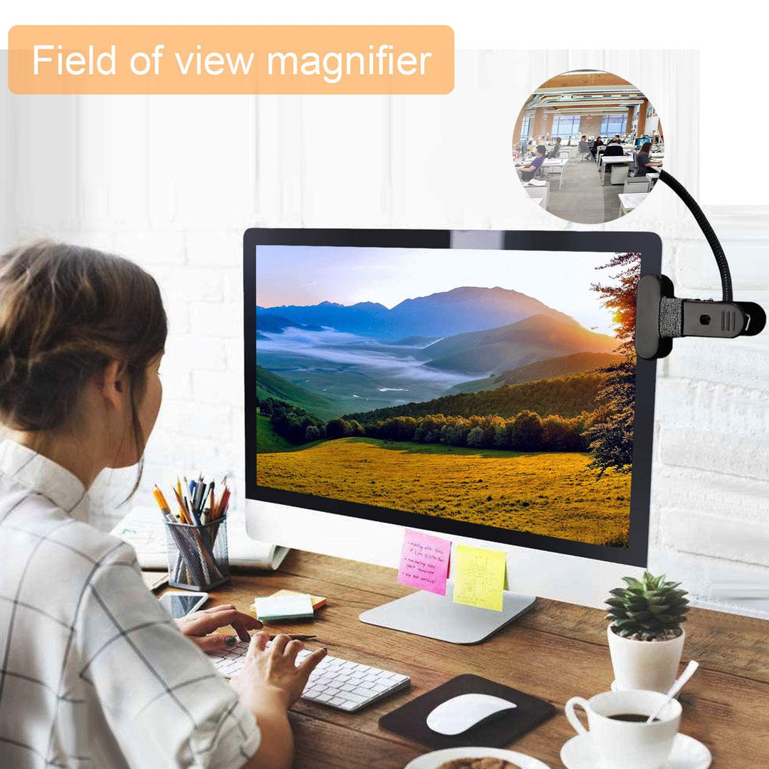 Clip On Convex Mirror, 4in Round Cubicle Corner Mirror Flexible Office Computer Security Mirror Blind Spot for Personal Privacy Safety