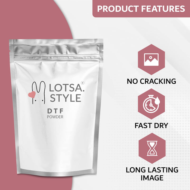 Direct to Film DTF Powder Digital Transfer Hot Melt Adhesive PreTreat for Direct Print for T-Shirt Sublimation (8.8oz/250g, Black)