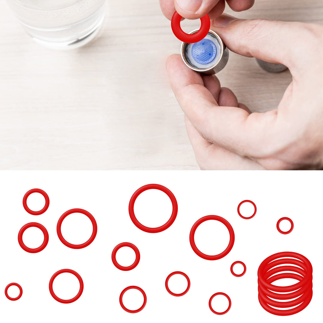 Silicone O-Ring, 4mm OD, 1mm ID, 1.5mm Width, VMQ Round Seal Rings Gasket, Pack of 40, 55A Durometer, Red