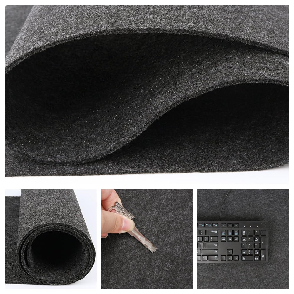 Large Felt Desk Pad, 40&#39;&#39;x16&#39;&#39; Full Desk Mouse Pad, Desk Mat for Keyboard,Computer Mat for Desk,100X40cm Felt Desk Mat for Desk Pad Protector